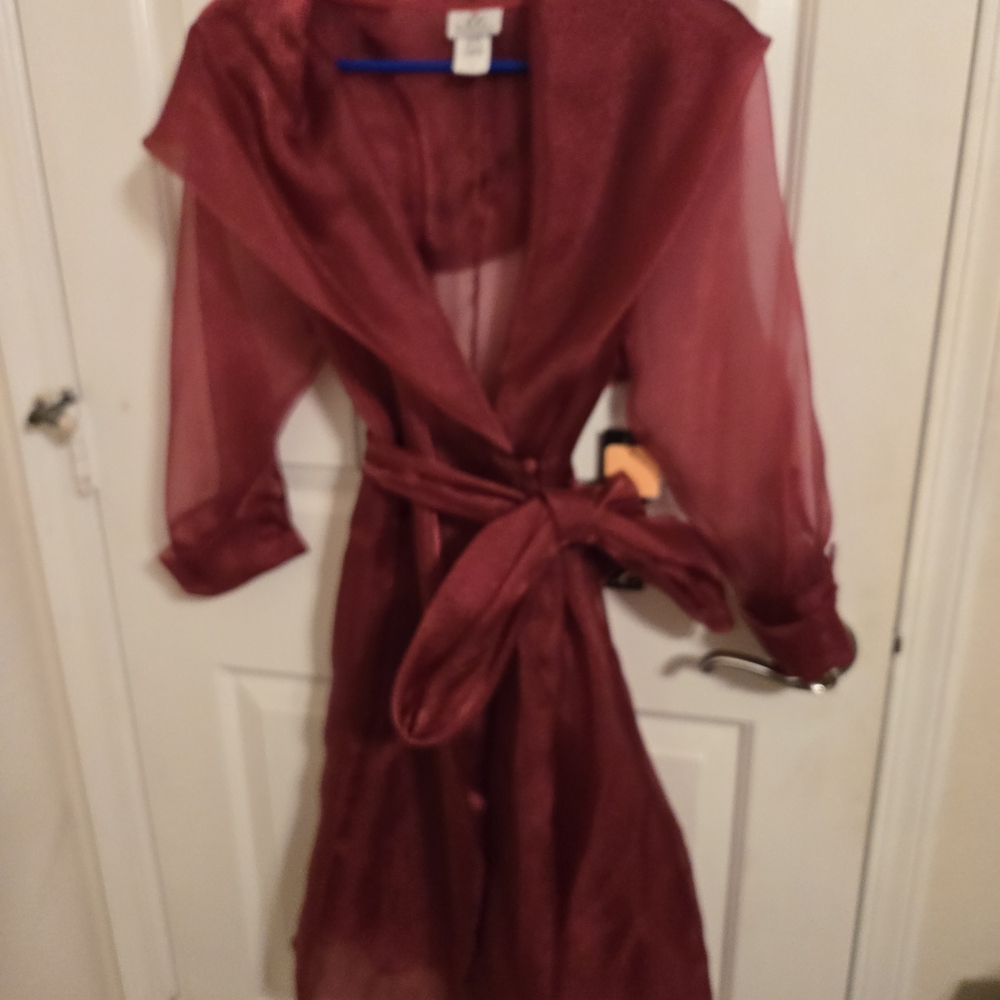 Vintage Annie Sheer Wine Red Jacket